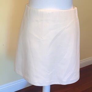 Wilfred Elegant Cream Women's Mini  Skirt Faux Leather Classic Vegan